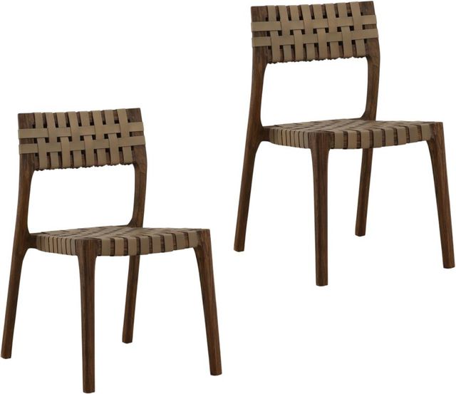 Dovetail Furniture Leclair 2-Piece Green Dining Chair Set-0