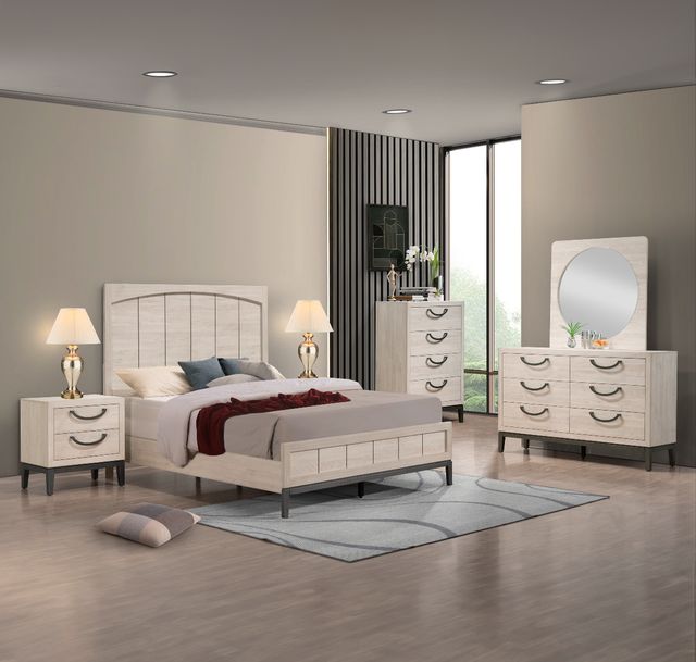 Crown Mark Veda Beige Nightstand-1