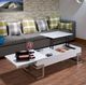 ACME Furniture Calnan White Coffee Table with Chrome Base-1