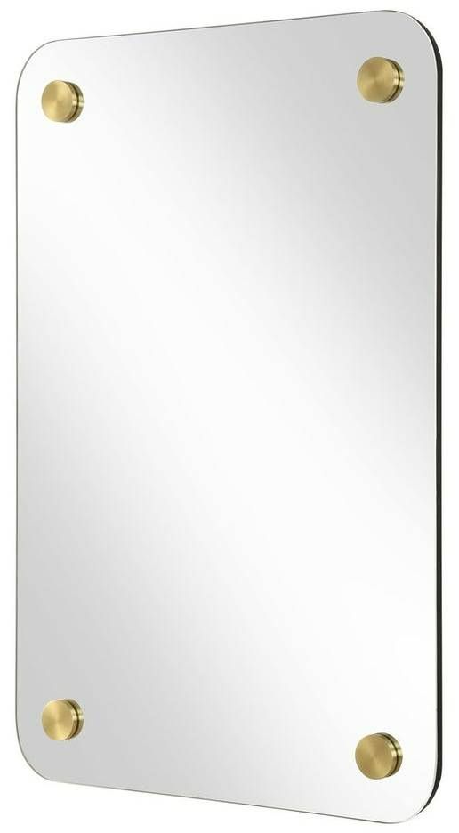 Uttermost® Hamrick Accent Mirror with Brass Medallion Accents-3