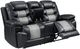 New Classic® Home Furnishings Nikko Black/Gray Power Reclining Console Loveseat-3