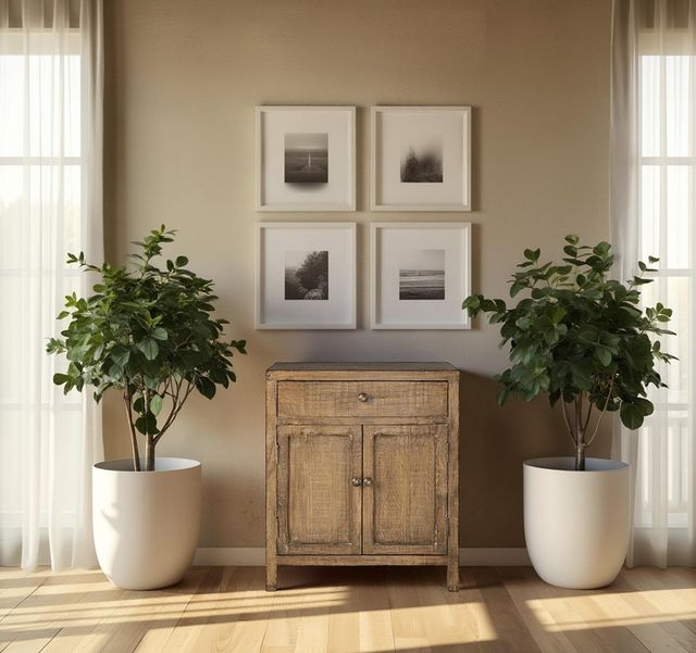 Nest Home Collections Amelia Antique Natural Cabinet-1