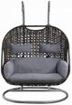 ACME Furniture Vasant Black Fabric/Metal/Wicker Outdoor Hanging Chair-3