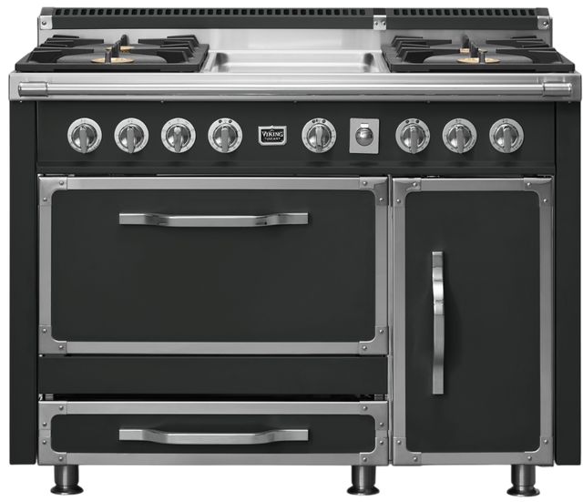 Viking® Tuscany 48" Antique Bronze Pro Style Dual Fuel Range with Griddle-0