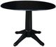 John Thomas Furniture® Dining Essentials Black Drop Leaf Table Top-0