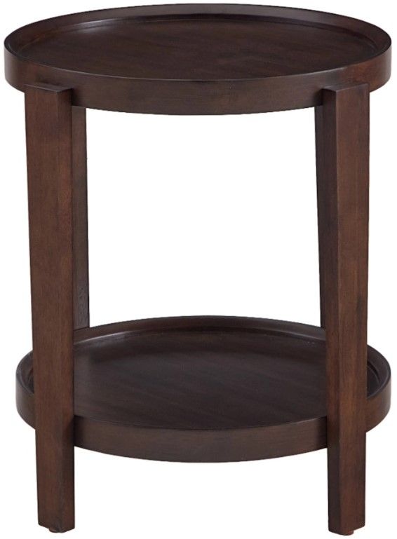 Riverside Furniture Walnut Park Dark Walnut Chairside Table-2