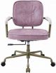 ACME Furniture Siecross Pink Leather Office Chair-3