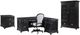 Riverside Furniture Clinton Hill Kohl Black Round Back Upholstered Desk Chair-2
