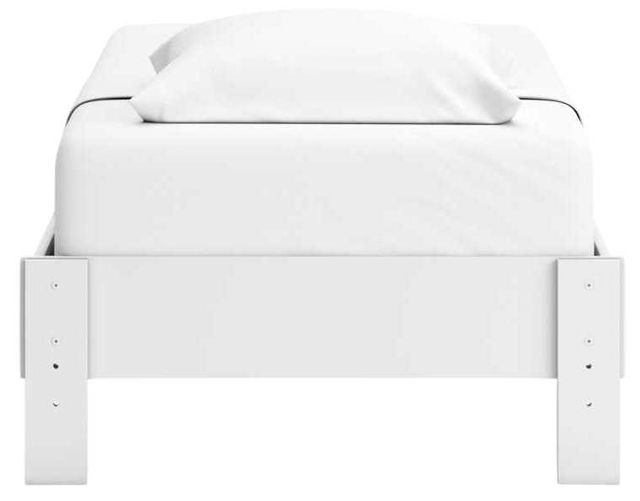 Signature Design by Ashley® Hallityn Matte White Youth Twin Platform Bed-4