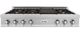 ZLINE Legacy 48" Satin Stainless Steel Gas Rangetop with 8 Brass Burners and Porcelain Cooktop-0