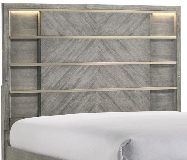 Bernards Aries Gray Queen Panel Bed-1