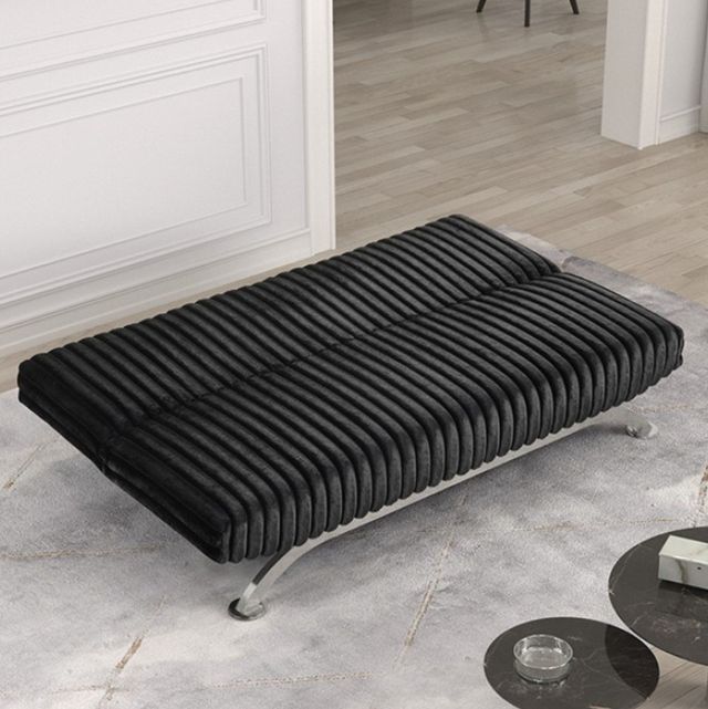 Furniture of America® Villeneuve Black Futon Sofa Bed-3
