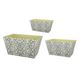 A & B Home 3-Piece Beige/Green Container Set-0