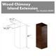 ZLINE 61" Walnut Island Hood Extension-2