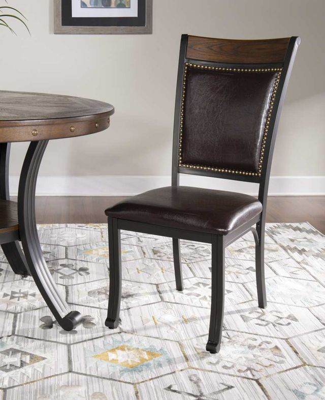 Powell® Franklin Rustic Umber/Dark Espresso Dining Side Chair-1
