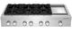 KitchenAid® 48” Stainless Steel Commercial-Style Gas Rangetop with 6 Burners and Griddle-0