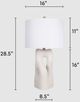 Classy Living 2-Piece Eclipse Harmony White Rock Table Lamp Set-1