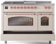 Ilve® Nostalgie II Series 48" Antique White Pro Style Dual Fuel Range-4
