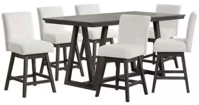 New Classic® Home Furnishings High Line 7-Piece Matte Brown/White Counter Set-0
