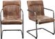 Moe's Home Collection Ansel 2-Piece Light Brown Leather Dining Arm Chair Set-3