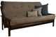 Kodiak Furniture Monterey Suede Gray/Espresso Queen Futon with Mattress-0