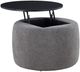 Coaster® Tesoro Black/Gray Upholstered Round Lift Top Storage Ottoman-1