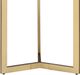 Elements International Harper Espresso End Table with Gold Base-3