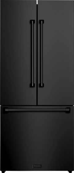 Thor Kitchen® Gordon Ramsay Series 30 in. 17.7 Cu. Ft. Matte Black Counter Depth French Door Refrigerator