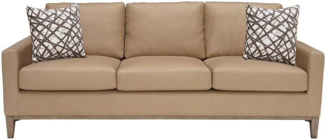 Bernards Tarrington Caramel Leather Sofa-1