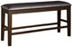 Signature Design by Ashley® Haddigan Dark Brown Upholstered Counter Dining Bench-0