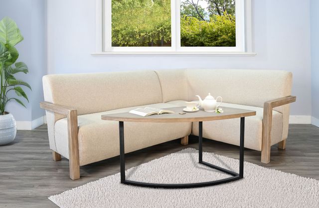 Sunny Designs™ Gibson Wheat Table Top with Black Adjustable Base-1