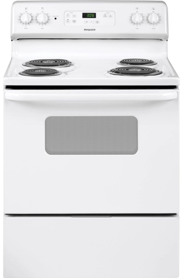 Hotpoint® 30" White Freestanding Electric Range-0