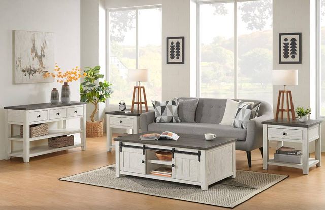Urban Styles Furniture Omaha Gray Sofa Table with Almond Base-1