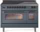 Ilve® Nostalgie II Series 48" Blue Grey Pro Style Induction Range-0