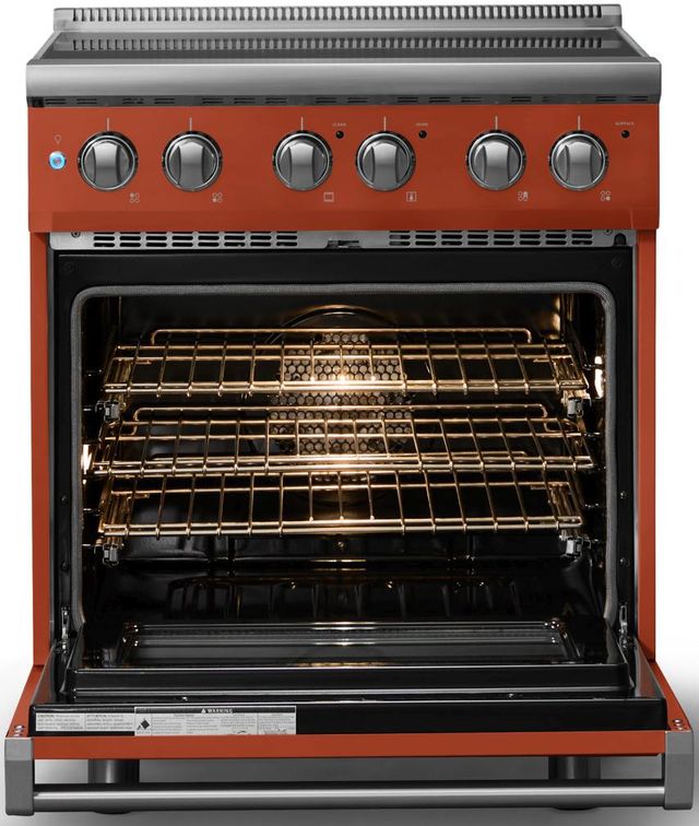 Viking® 5 Series 30" Spiced Cider Pro Style Electric Range with Polished Chrome Trim-1