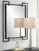 Uttermost® Ivey Black Rectangular Mirror-2