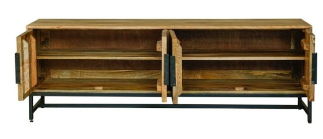 Jaipur Furniture Agra Range Black/Brown 4-Door Sideboard-1