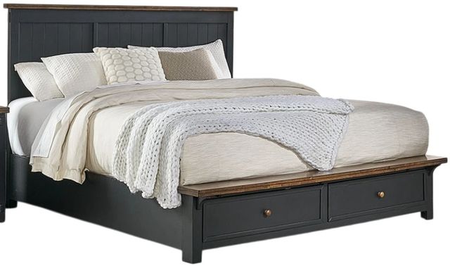 A-America® Stormy Ridge Chickory Black Eastern King Storage Panel Bed-0