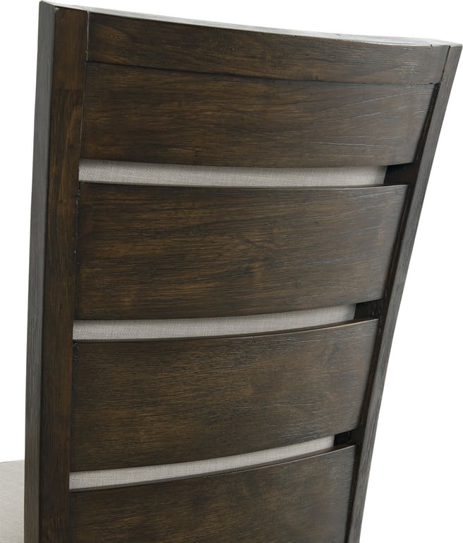 Elements International Grady Walnut Slat Back Dining Side Chair - Thumbnail 3