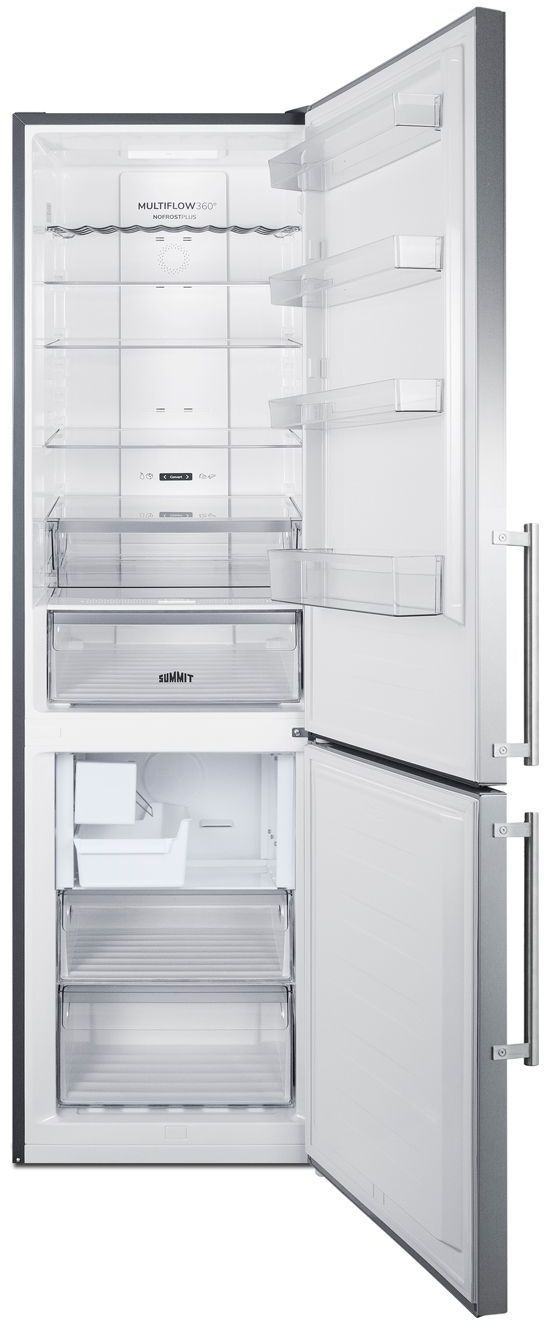 Summit® 11.72 Cu. Ft. Stainless Steel Counter Depth Bottom Freezer Refrigerator -2