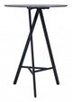 Zuo® Modern Metz Gray Bar Table with Black Metal Legs-2