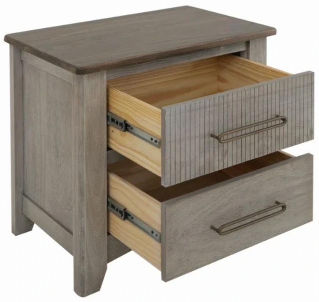 International Furniture Direct Ridge Light Gray Nightstand-4