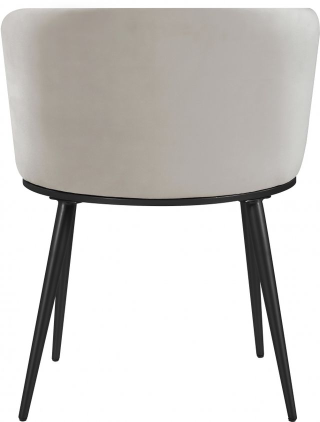 Meridian Furniture Skylar Cream/Matte Black Velvet Dining Chair-3
