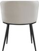 Meridian Furniture Skylar Cream/Matte Black Velvet Dining Chair-3