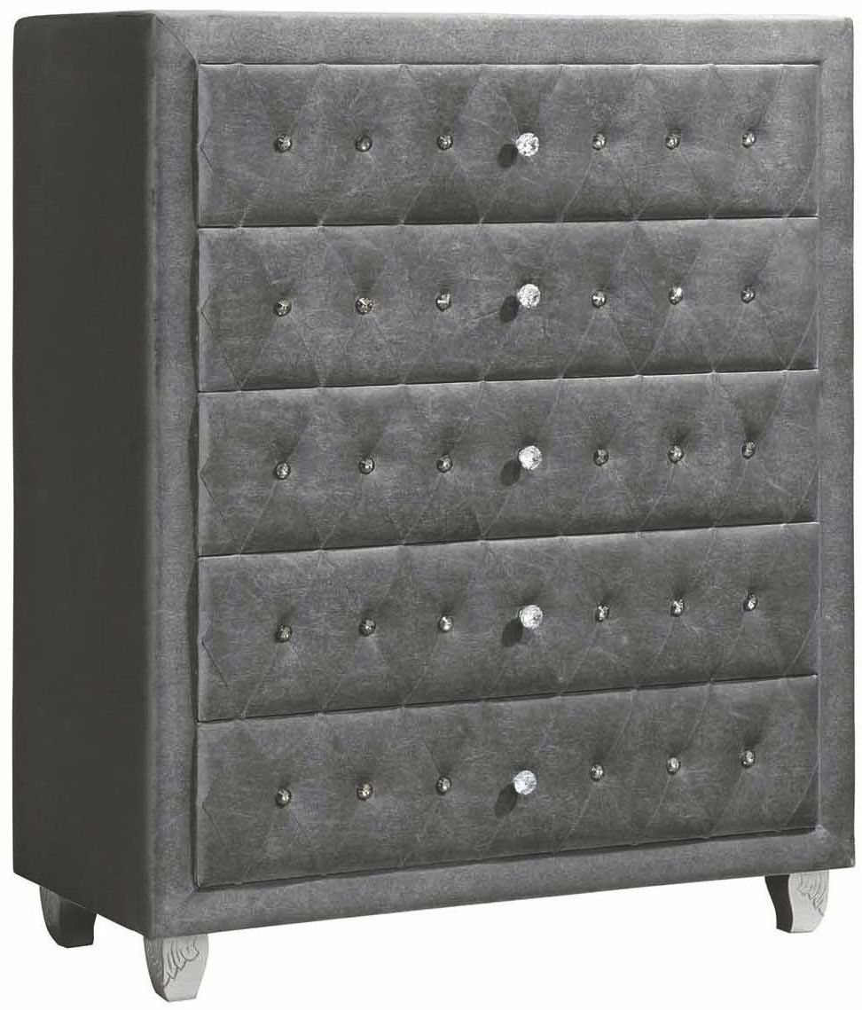 Coaster Deanna Metallic Upholstered Chest Store For Homes Furniture Flooring Newton IA