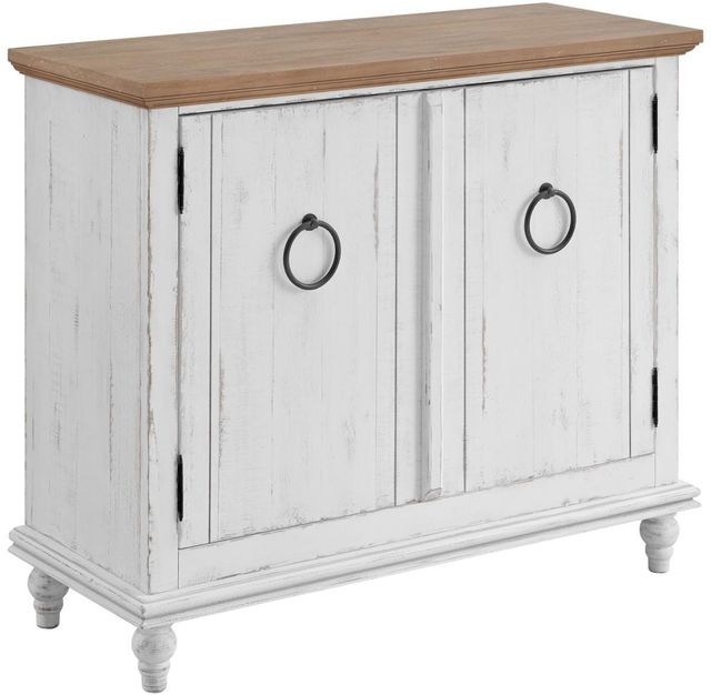 Martin Svensson Garden District Driftwood/White 2-Door Entertainment Console-0