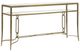 Magnussen Home® Lorena Glass Top Rectangular Sofa Table with Burnished Brass Base-0