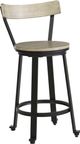 Signature Design by Ashley® Melenski 2-Piece Black/Light Tan Counter Height Bar Stool Set-1