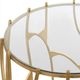 Uttermost® Ritual Glass Top Side Table with Aged Gold Base-3