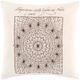 Surya Inventors Cream 18"x18" Toss Pillow with Polyester Insert-1